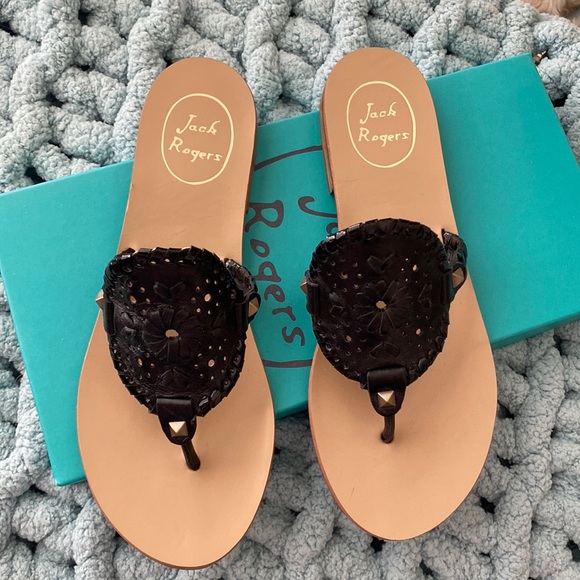 NEW Jack Rogers black sandals size 7 - Picture 2 of 4